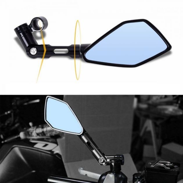 Καθρέπτες Μηχανής - Μοτοσυκλέτας Ζευγάρι Πολυγωνικοί - Σετ 2 τμχ