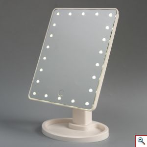 Περιστρεφόμενος Καθρέπτης Μακιγιάζ - Makeup με Φωτισμό 16x LED
