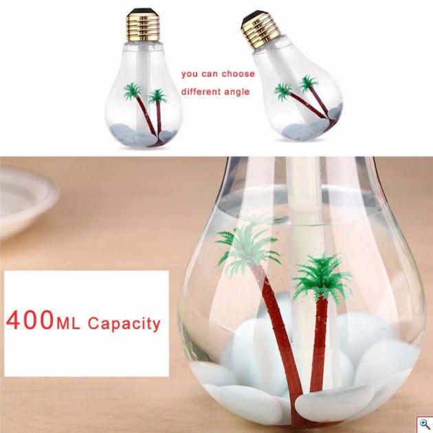 USB Υγραντήρας Χώρου LED & Συσκευή Αρωματοθεραπείας με Τεχνολογία Υπερήχων