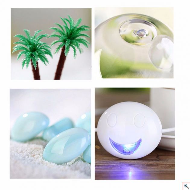 USB Υγραντήρας Χώρου LED & Συσκευή Αρωματοθεραπείας με Τεχνολογία Υπερήχων