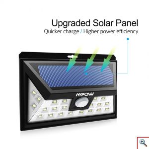 Ηλιακό Solar Ευρυγώνιο Φωτιστικό - Προβολέας Τοίχου 180ᵒ Μοιρών LED με Ανιχνευτή Κίνησης, Αισθητήρα Νυκτός & 2 Λειτουργίες Φωτισμού