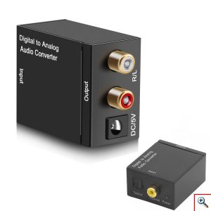 Μετατροπέας Ψηφιακού Ήχου Optical / Toslink / Coaxial σε Αναλογικό RCA L/R με Καλώδιο USB - Digital Optical to Analog Converter Switch