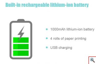 Μίνι Ασύρματος Φορητός Εκτυπωτής Bluetooth 4.0 για iOS Android Windows