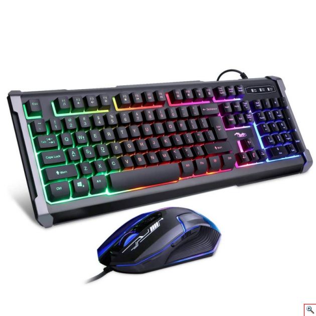 Andowl Σετ Led Gaming Keyboard και Gaming Ποντίκι