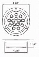 Στρογγυλό Κίτρινο Φανάρι Φλας Αυτοκινήτου ή Φορτηγού 170mm 