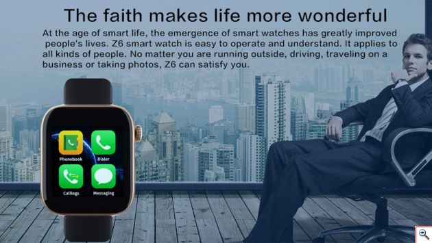 Smart Watch - Ρολόι Κινητό Τηλέφωνο Sim Handsfree με Οθόνη Αφής, Αισθητήρα Κίνησης, World Clock, Κάμερα Βηματομετρητή, Μέτρηση Ύπνου, Facebook, Internet, Antilost & Ξυπνητήρι κα