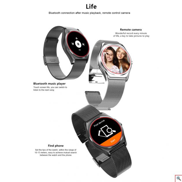 Αδιάβροχο Smart Watch & Fitness Tracker Ρολόι NewWear® Handsfree με Παλμογράφο, Μέτρηση Βημάτων & Ύπνου, Μαγνητική Φόρτιση & Ειδοποιήσεις Κινητού με Ελληνικά