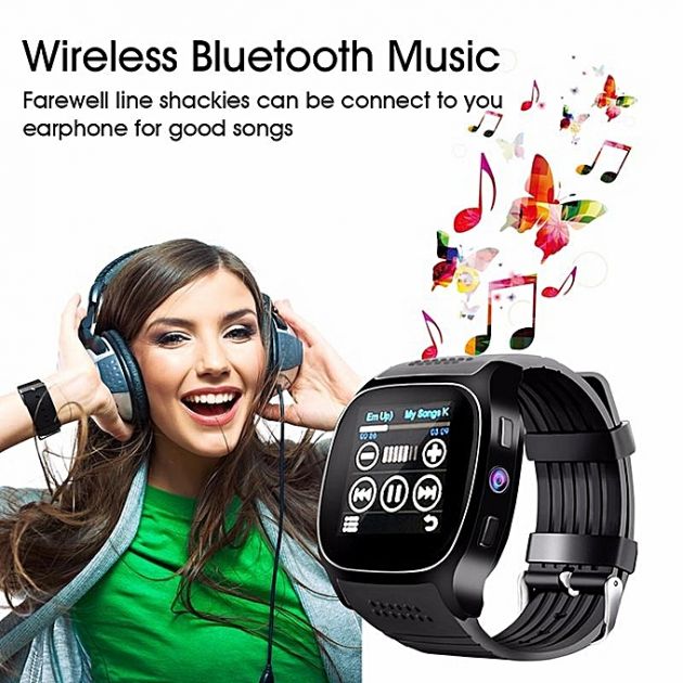 Smart Watch - Ρολόι Κινητό Τηλέφωνο Sim με Οθόνη Αφής, Κάμερα, Βηματομετρητή, Μέτρηση Ύπνου, Facebook, Internet, Antilost & Ξυπνητήρι κα