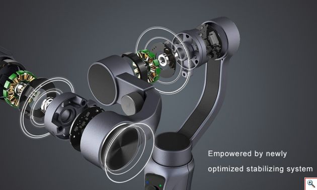 Bluetooth Χειροκίνητος Σταθεροποιητής Εικόνας & Βίντεο Κινητού - Handheld Stabilizer Gimbal 3-Axis Selfie stick με Powerbank, JoyStick, Zoom & App