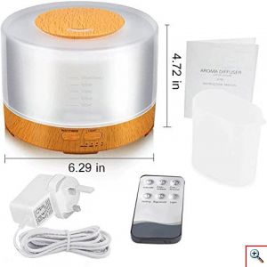 Συσκευή Αρωματοθεραπείας με LED Φωτισμό & Τηλεχειριστήριο 500ml