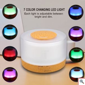 Συσκευή Αρωματοθεραπείας με LED Φωτισμό & Τηλεχειριστήριο 500ml