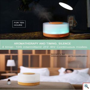 Συσκευή Αρωματοθεραπείας με LED Φωτισμό & Τηλεχειριστήριο 500ml