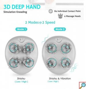 Octopus Αδιάβροχη Συσκευή Μασάζ Κεφαλιού Shiatsu & Δονήσεων 4D - Καταπολέμηση Τριχόπτωσης - Επαναφορτιζόμενη Smart Scalp Massager με LCD Οθόνη