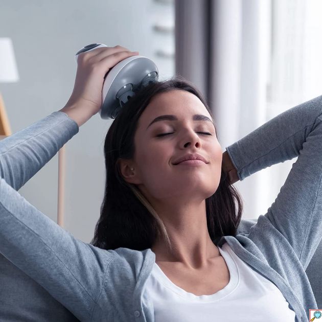 Octopus Αδιάβροχη Συσκευή Μασάζ Κεφαλιού Shiatsu & Δονήσεων 4D - Καταπολέμηση Τριχόπτωσης - Επαναφορτιζόμενη Smart Scalp Massager με LCD Οθόνη