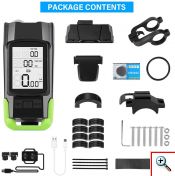 Αδιάβροχο Ταχύμετρο 5 σε 1 με Φώτα Πορείας 800Lm, Κόρνα 120db, Οπίσθιο Φωτισμό με Οθόνη LCD & Χρονόμετρο - Επαναφορτιζόμενος Φακός LED με 4 Ρυθμίσεις Φωτισμού