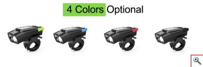 Αδιάβροχο Ταχύμετρο 5 σε 1 με Φώτα Πορείας 800Lm, Κόρνα 120db, Οπίσθιο Φωτισμό με Οθόνη LCD & Χρονόμετρο - Επαναφορτιζόμενος Φακός LED με 4 Ρυθμίσεις Φωτισμού