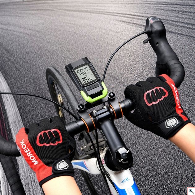 Αδιάβροχο Ταχύμετρο 5 σε 1 με Φώτα Πορείας 800Lm, Κόρνα 120db, Οπίσθιο Φωτισμό με Οθόνη LCD & Χρονόμετρο - Επαναφορτιζόμενος Φακός LED με 4 Ρυθμίσεις Φωτισμού