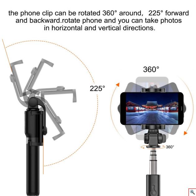 Ασύρματο Bluetooth Πτυσσόμενο Μπαστούνι Κινητού & Τρίποδο για selfie Φωτογραφίες με Χειριστήριο - Wirelless Tripod Selfie Stick