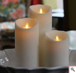 Σετ 3 Κεριά Με Led Φλόγα που Τρεμοπαίζει