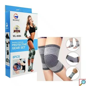 Σετ Προστατευτικά Στηρίγματα – Επίδεσμοι Αρθρώσεων 8τμχ σε Γκρι Χρώμα One Size 