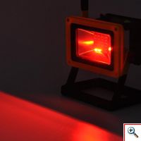 Φορητός Επαναφορτιζόμενος Προβολέας LED με Λειτουργία Strobe Μπλέ-Κόκκινο Απόδοσης 100W Powerline DP-143
