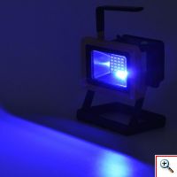 Φορητός Επαναφορτιζόμενος Προβολέας LED με Λειτουργία Strobe Μπλέ-Κόκκινο Απόδοσης 100W Powerline DP-143