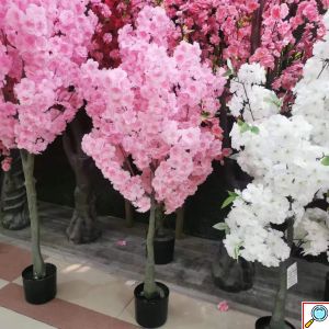 110cm Τεχνητό Διακοσμητικό Φυτό με Άνθη Κερασιάς – Cherry Tree 