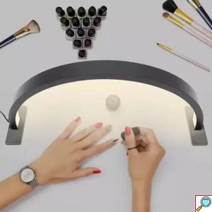 Ισχυρό Φωτιστικό LED Manicure Half Moon 29W 1800LM με Ρύθμιση Έντασης 58cm σε Μαύρο Χρώμα