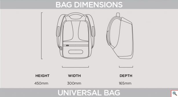 Αnti-theft backpack - Αντικλεπτικό Σακίδιο Πλάτης με Θύρα USB UNI-NB14 Navy Blue