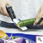 Έξυπνο Ψαλίδι 2σε1 με Μαχαίρι, Βάση Κοπής & Ανοξέιδωτες Λεπίδες για Λαχανικά & Κρέας