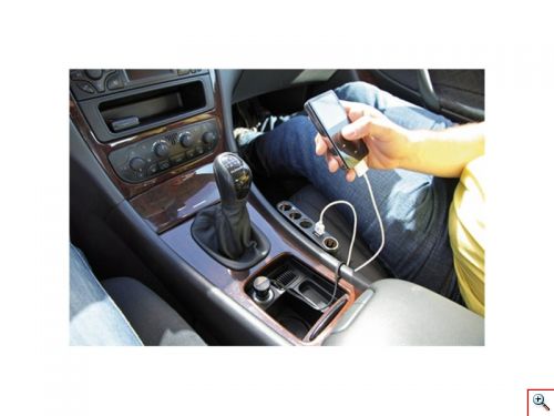 Πολύπριζο Αναπτήρας Αυτοκινήτου με 3 Υποδοχείς και 2 θύρες USB 