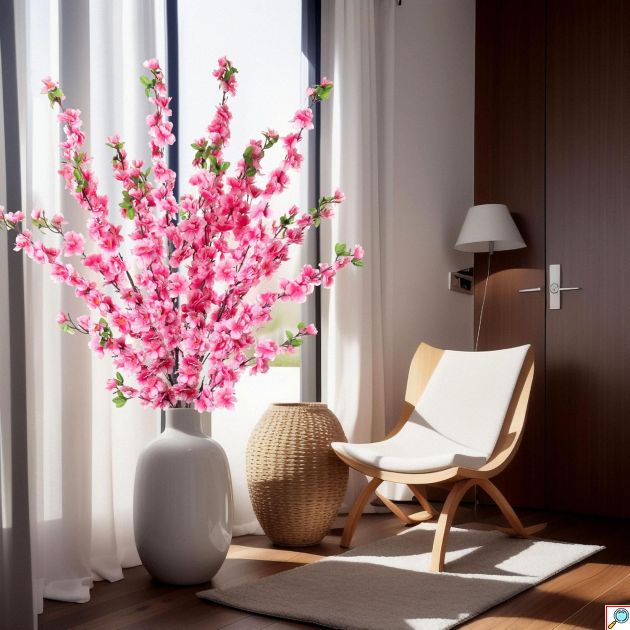 120cm Τεχνητό Διακοσμητικό Φυτό Ροδακινιά