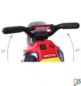 Ηλεκτροκίνητη Επαναφορτιζόμενη Μπλε Μηχανή Τύπου Αγώνα-Racing για Παιδιά από 2-8 ετών με Μουσική Bluetooth, USB και MP3