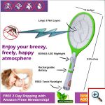 Ηλεκτρικό Εντομοκτόνο Ρακέτα Μυγοσκοτώστρα Επαναφορτιζόμενη με Φακό LED