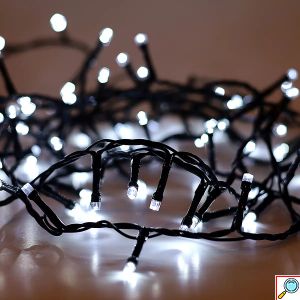 400 Χριστουγεννιάτικα LED Λαμπάκια της ARRANGO 29,5μ σε Ψυχρό Λευκό Χρώμα με Πράσινο Καλώδιο και 8 Προγράμματα Φωτισμού