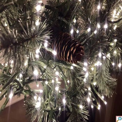 400 Χριστουγεννιάτικα LED Λαμπάκια της ARRANGO 29,5μ σε Ψυχρό Λευκό Χρώμα με Πράσινο Καλώδιο και 8 Προγράμματα Φωτισμού