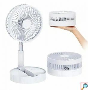 Επαναφορτιζόμενο USB Επιτραπέζιο Ανεμιστηράκι Αναδιπλούμενο με Επαναφορτιζόμενη Μπαταρία και Δυνατότητα Περιστροφής