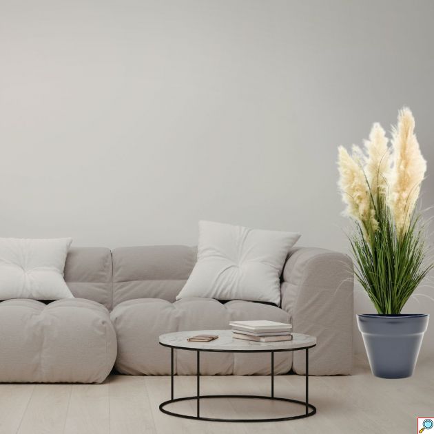 150cm Τεχνητά Διακοσμητικό Φυτό Pampas Grass σε Γλάστρα