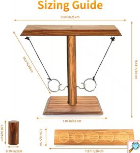 Ξύλινο Επιτραπέζιο παιχνίδι “Ring Toss Game” για Παιδιά & Ενήλικες 