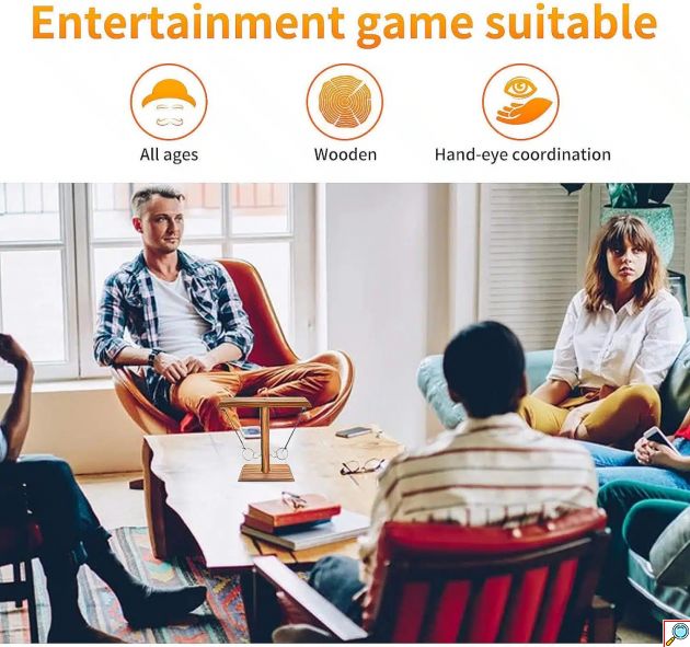 Ξύλινο Επιτραπέζιο παιχνίδι “Ring Toss Game” για Παιδιά & Ενήλικες 