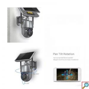 IP Κάμερα Παρακολούθησης Wi-Fi 1080p Full HD Αδιάβροχη Μπαταρίας με Αμφίδρομη Επικοινωνία, Νυχτερινή Λήψη και Εφαρμογή σε Ασημί Χρώμα Andowl
