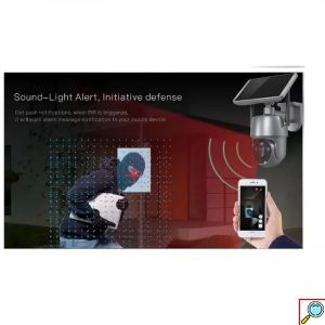 IP Κάμερα Παρακολούθησης Wi-Fi 1080p Full HD Αδιάβροχη Μπαταρίας με Αμφίδρομη Επικοινωνία, Νυχτερινή Λήψη και Εφαρμογή σε Ασημί Χρώμα Andowl