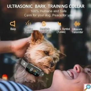 Ηλεκτρικό Κολάρο Σκύλου Υπερήχων με Έγχρωμη Αντιχαρακτική Οθόνη κατά του Γαβγίσματος