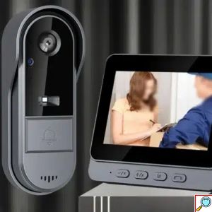 Σύστημα Θυροτηλεόρασης 1080P με οθόνη 4,3” ευρείας γωνίας 170° HD Υποστήριξη ενδοεπικοινωνίας Νυχτερινή όραση – Γκρι Ανθρακί 