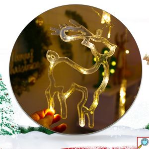 LED Χριστουγεννιάτικα Φωτάκια Κουρτίνα 3μ σε Σχήμα Ελαφιού - Αστεριού LED Christmas Lights Star