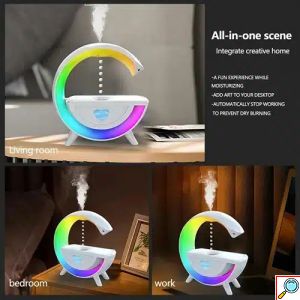 Ηχείο - Υγραντήρας με Bluetooth και Φωτισμό RGB για Αρωματοθεραπεία σε Λευκό Home Theory 