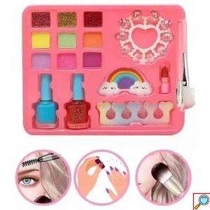 Παιδικό Σετ Βαλιτσάκι Ομορφιάς με Καλλυντικά και Είδη Μακιγιάζ και Περιποίησης 20τμχ