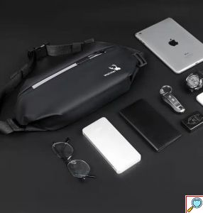 Αδιάβροχο Τσαντάκι Ώμου – Χιαστί σε Γκρι Χρώμα Unisex 25x14x6cm WEIXER