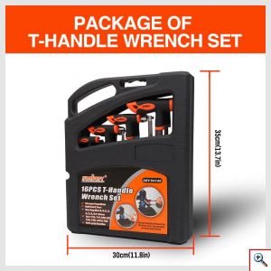 16τμχ Σετ Βαλιτσάκι Κλειδιών HEX & TORX με Λαβή σε Θήκη HORUSDY SDY-94302