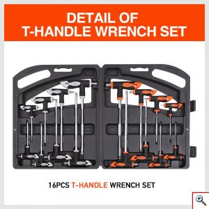 16τμχ Σετ Βαλιτσάκι Κλειδιών HEX & TORX με Λαβή σε Θήκη HORUSDY SDY-94302